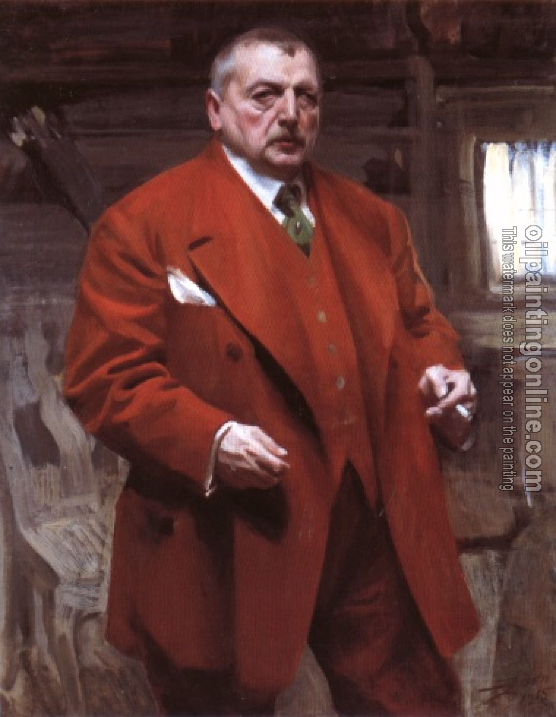 Zorn, Anders - Self-Portrait in red